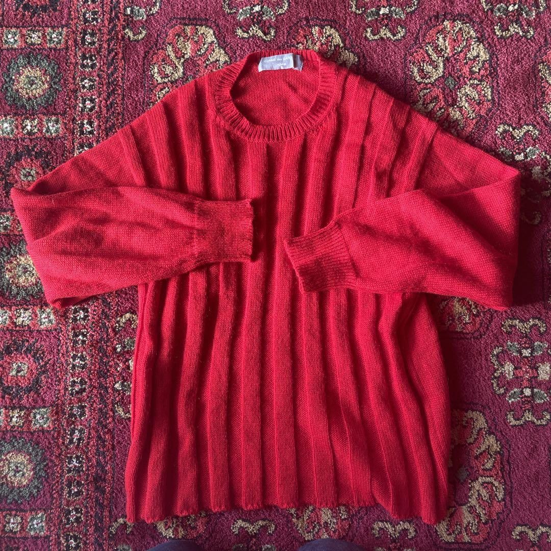 Comme des Garcons × Comme des Garcons Homme AD1999 Deep Ribbed Wool Knit Sweater Size US S / EU 44-46 / 1 - 1 Thumbnail