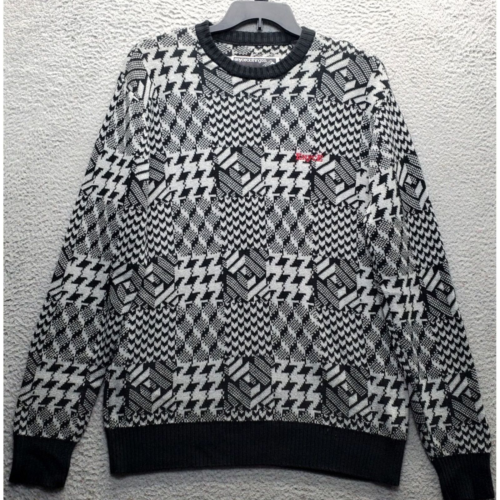 Enyce Enyce Sweater Mens L Multi Houndstooth Plaid Raglan Sleeve Pullover Size US L / EU 52-54 / 3 - 2 Thumbnail