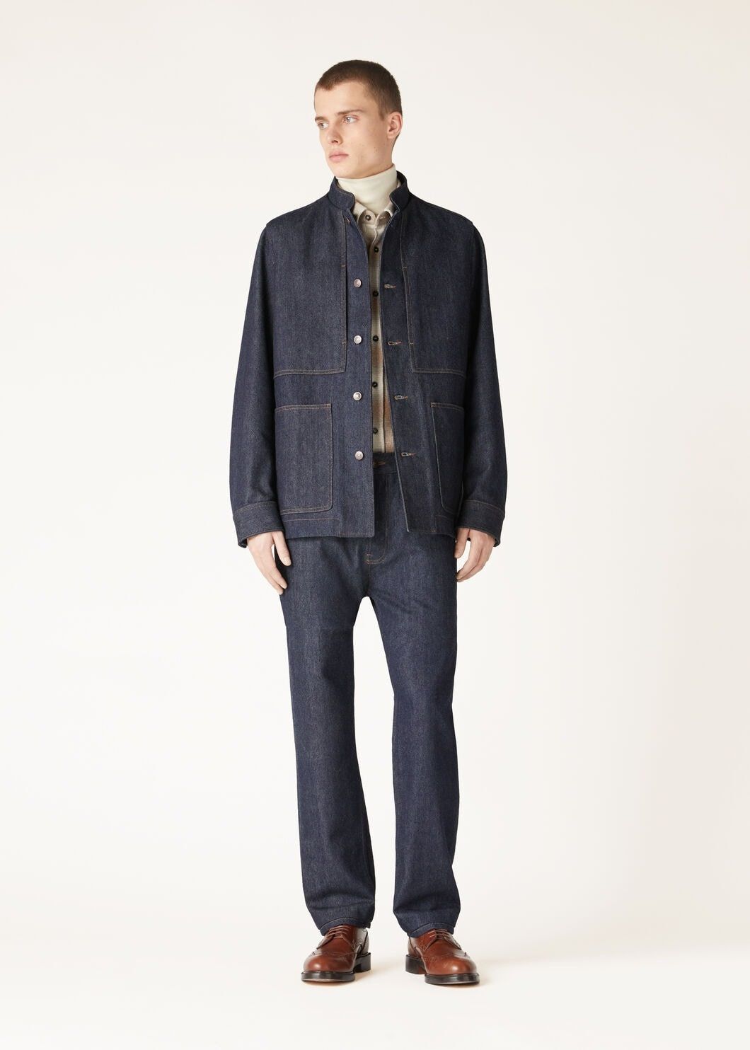 Loro Piana o1w1db10725 FAO7200 Jericho Jacket in Blue Size US XL / EU 56 / 4 - 2 Thumbnail