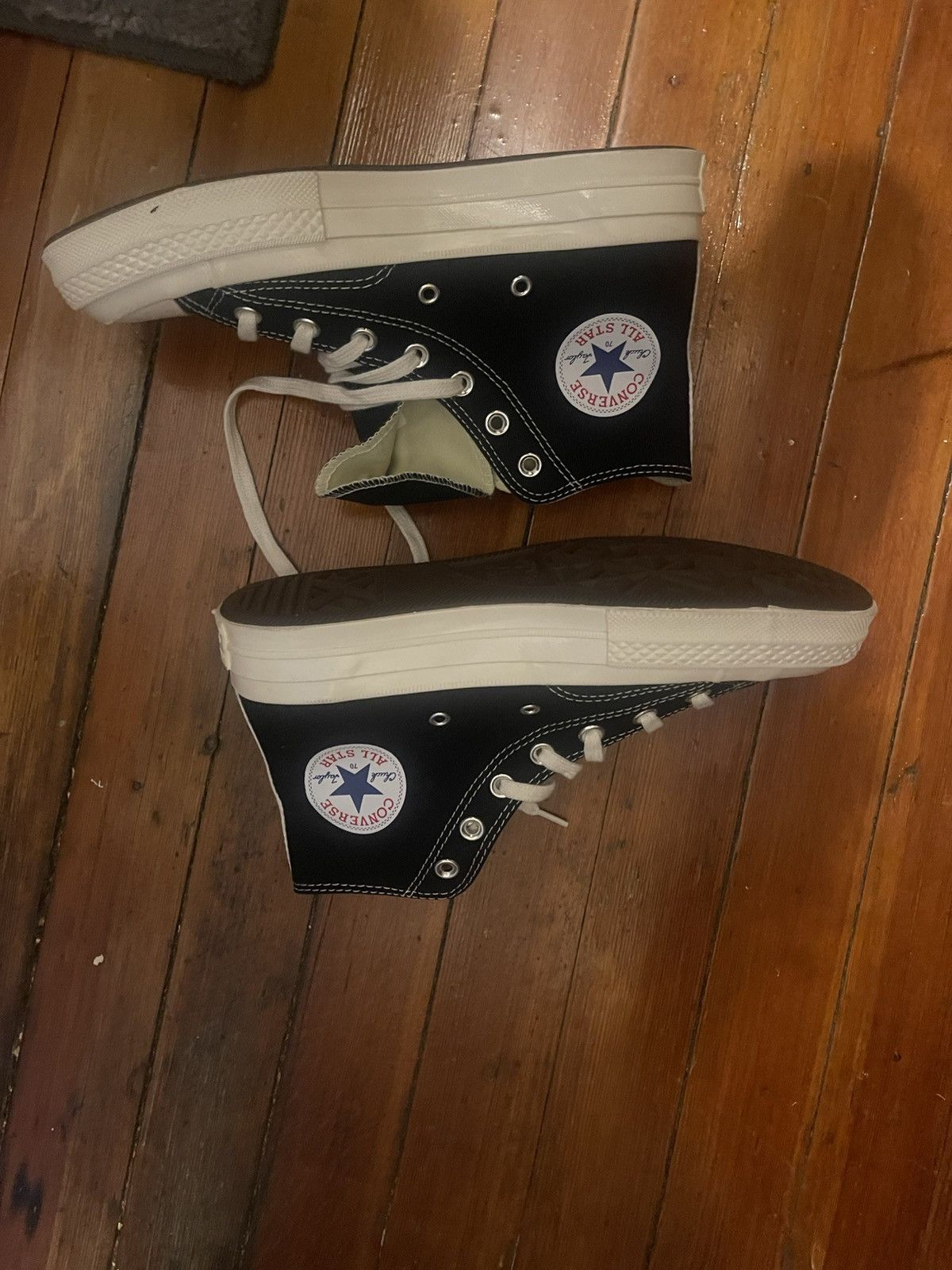 Comme des Garcons COMME DES GARÇONS PLAY Black Converse Size US 6 / EU 39 - 2 Thumbnail