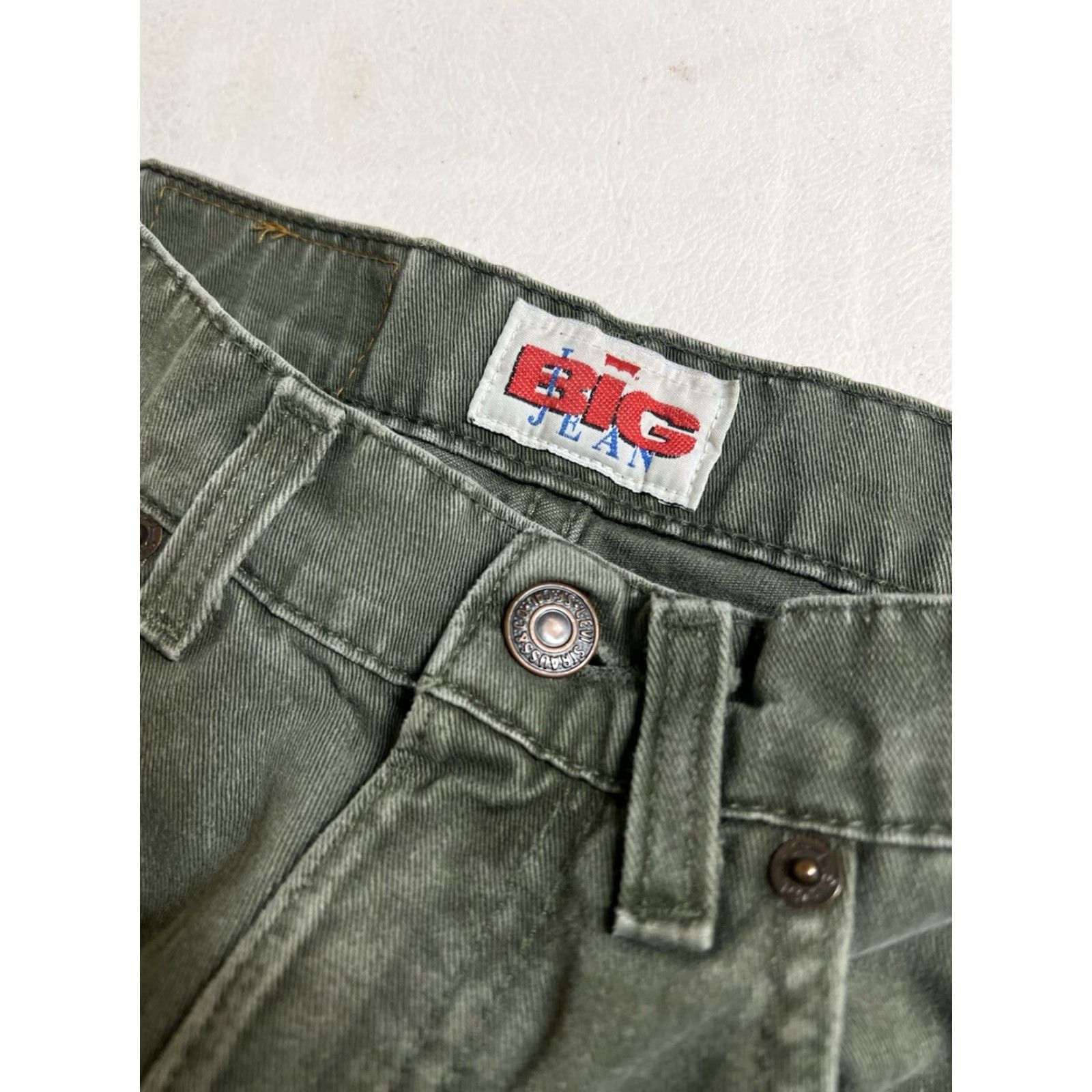 Levi's VINTAGE Levi’s 555 Jeans - 28x31 - Relaxed Straight - Green - USA Made - 90s Vintage Mens Jeans Size US 28 / EU 44 - 6 Thumbnail