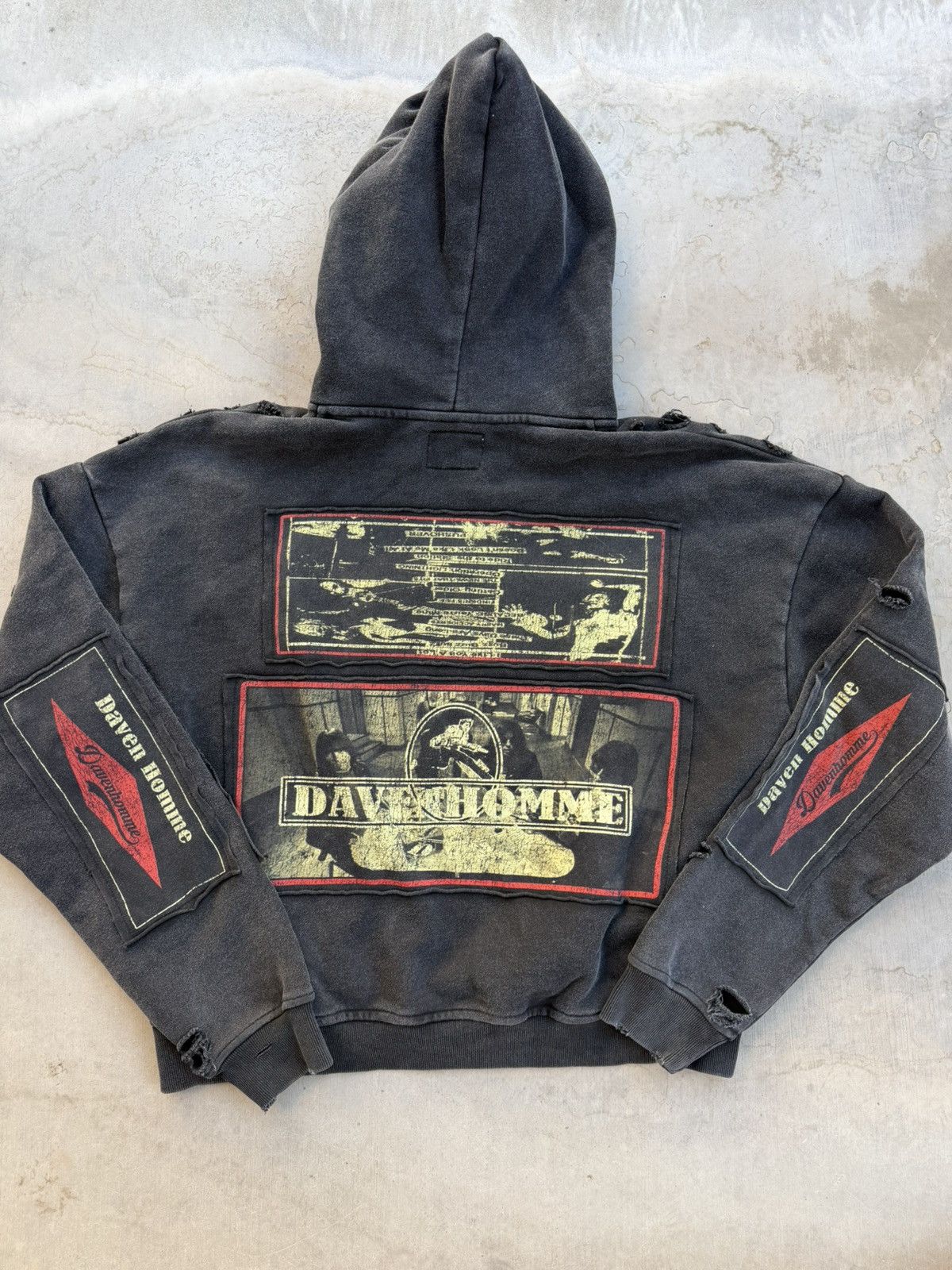 Other Daven Homme Ramone Patch Hoodie – Distressed Large Size US L / EU 52-54 / 3 - 2 Thumbnail
