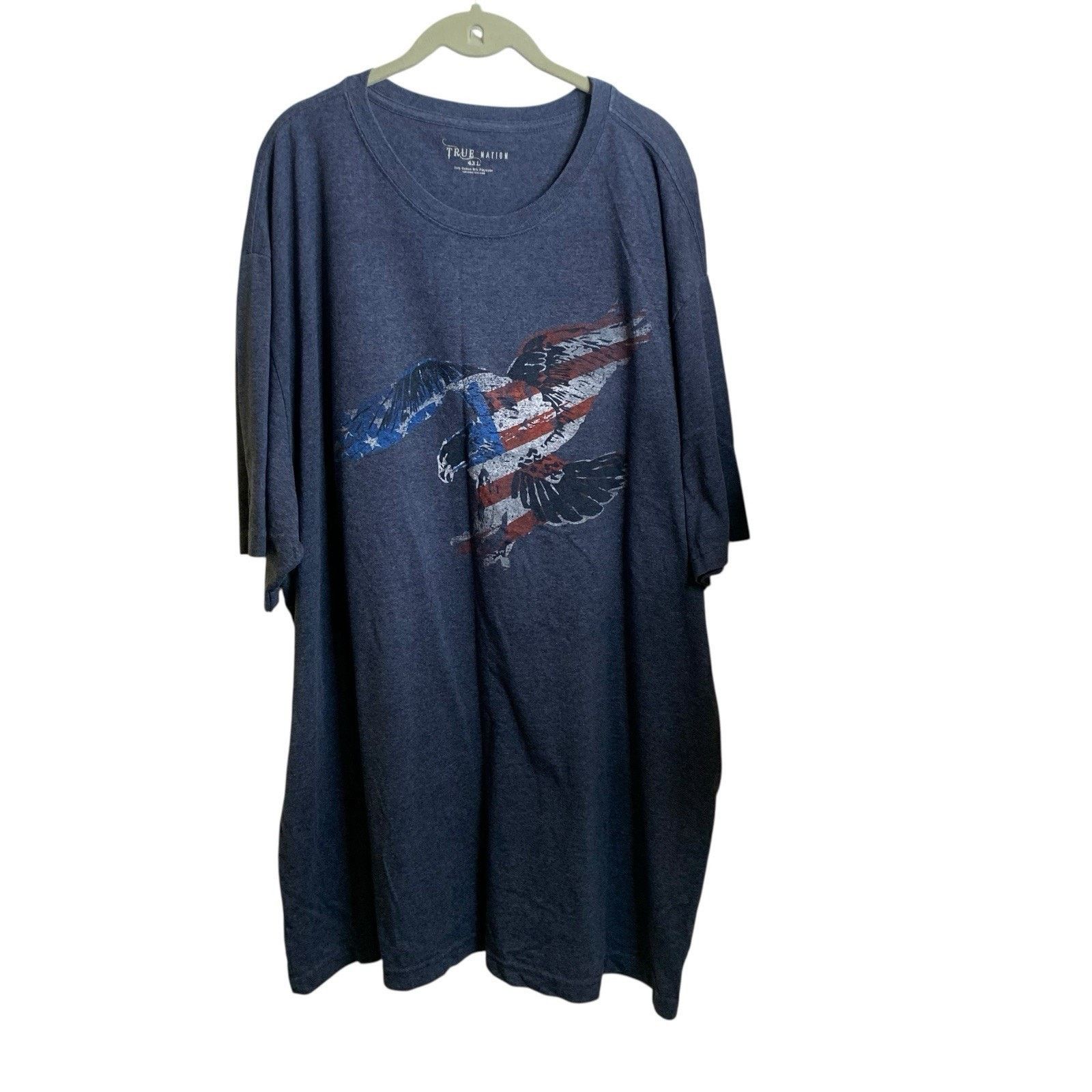 Nordstrom 4XL True Nation Mens Graphic T-Shirt Men's USA Flag Eagle Size US XXL / EU 58 / 5 - 17 Thumbnail