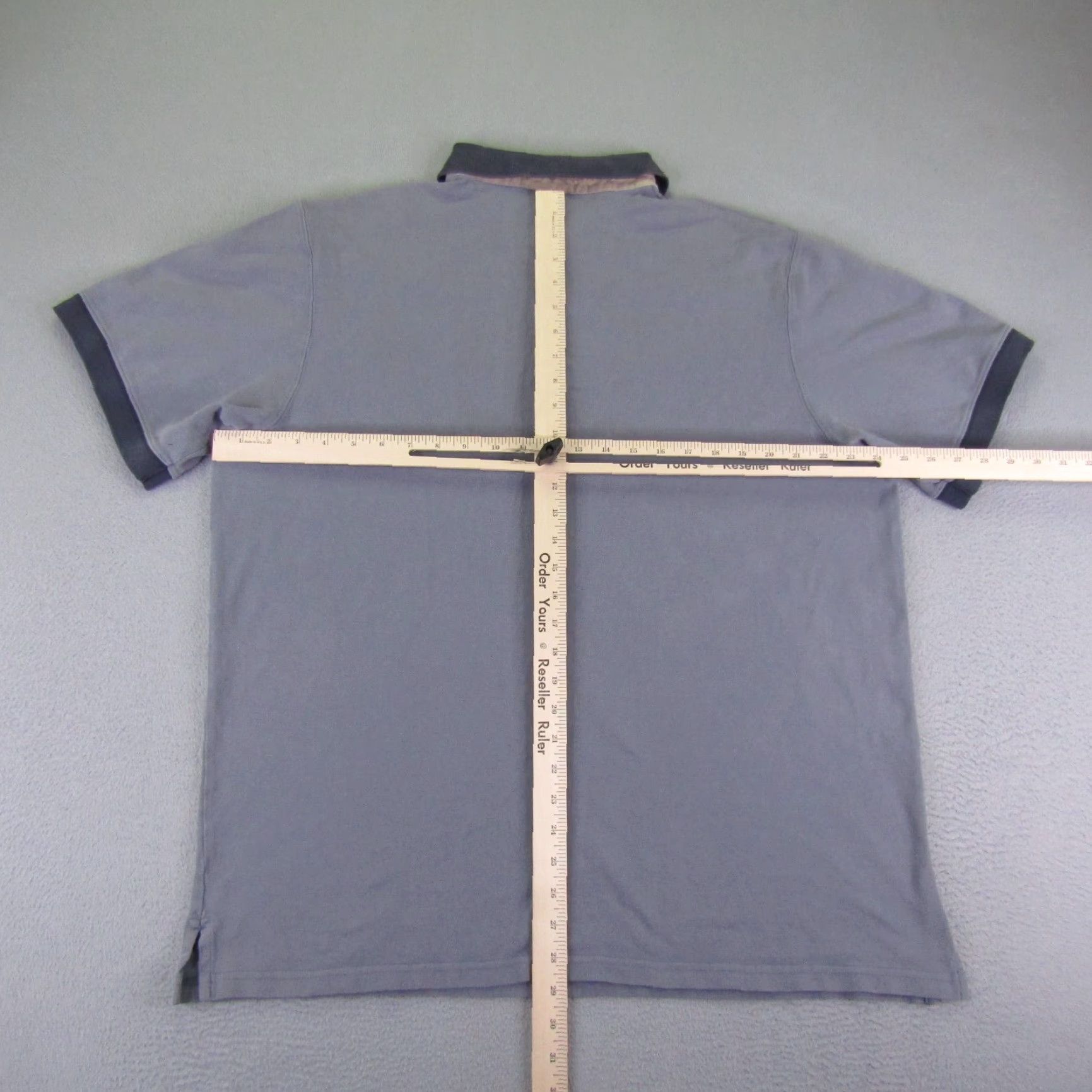 Vintage VINTAGE LL Bean Polo Shirt Men XL Tall Blue Contrast Collar Pique Cotton Short Sleeve - 90s/Classic Mens XL Tall Blue Polo Shirt Size US XL / EU 56 / 4 - 3 Thumbnail