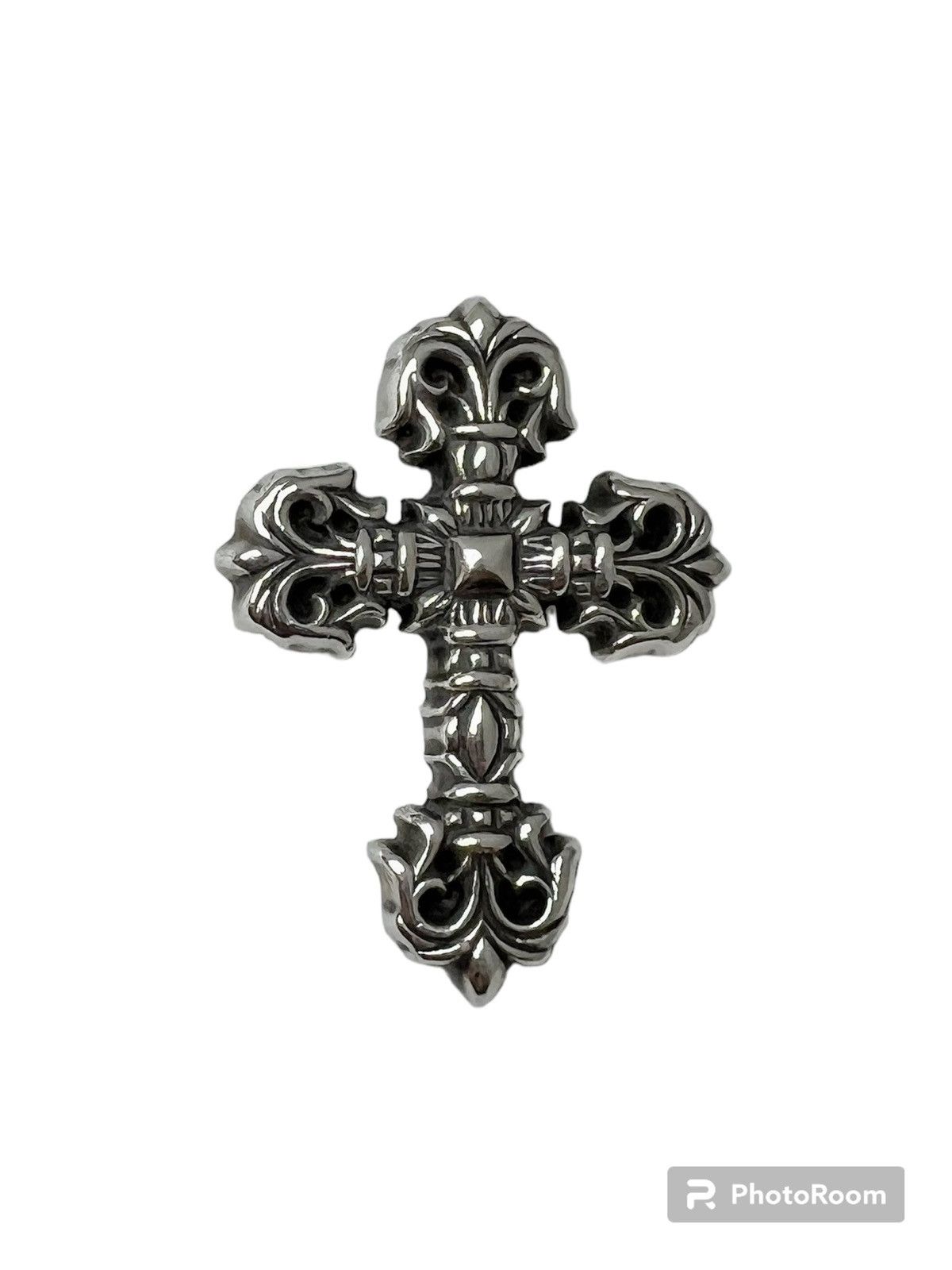 image of Chrome Hearts Filigree Cross Pendant in Silver, Men's