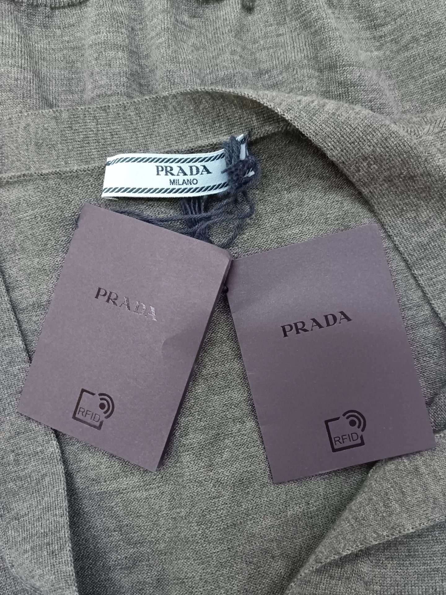 Prada Prada Women's Gray Wool Knit Cardigan Size 38 NWT Size XS / US 0-2 / IT 36-38 - 3 Thumbnail