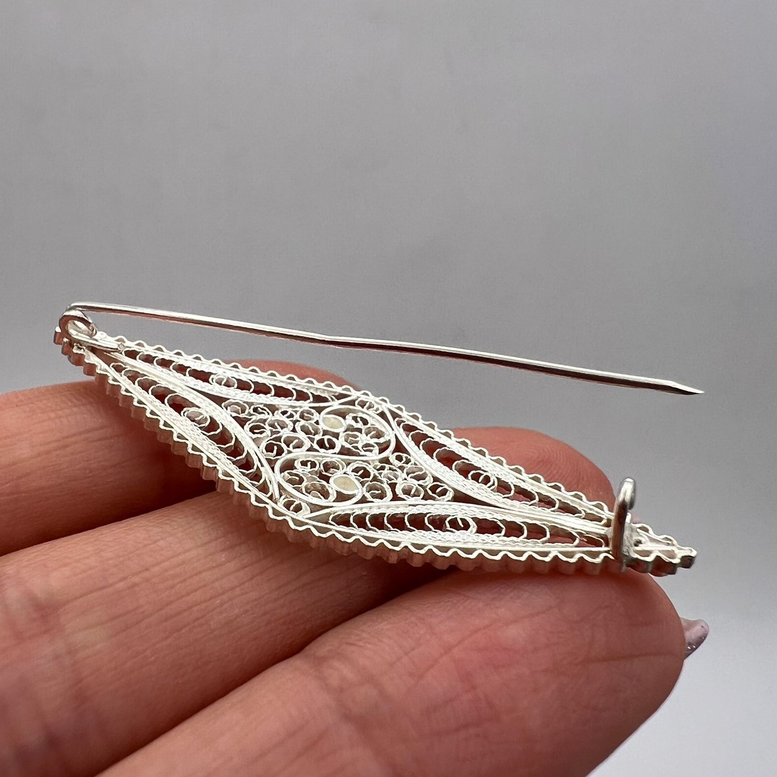 Vintage Vintage 1950 Brooch Handmade 800 & 960 Marked 3.30g Size ONE SIZE - 6 Thumbnail