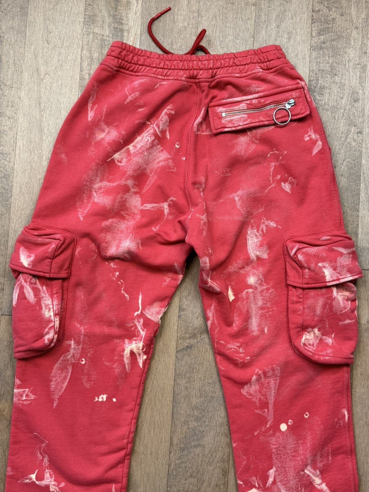 Off-White NEW 1 of 1 RUNWAY Cargo Joggers Red with Bleach Distressing Size US 30 / EU 46 - 5 Thumbnail
