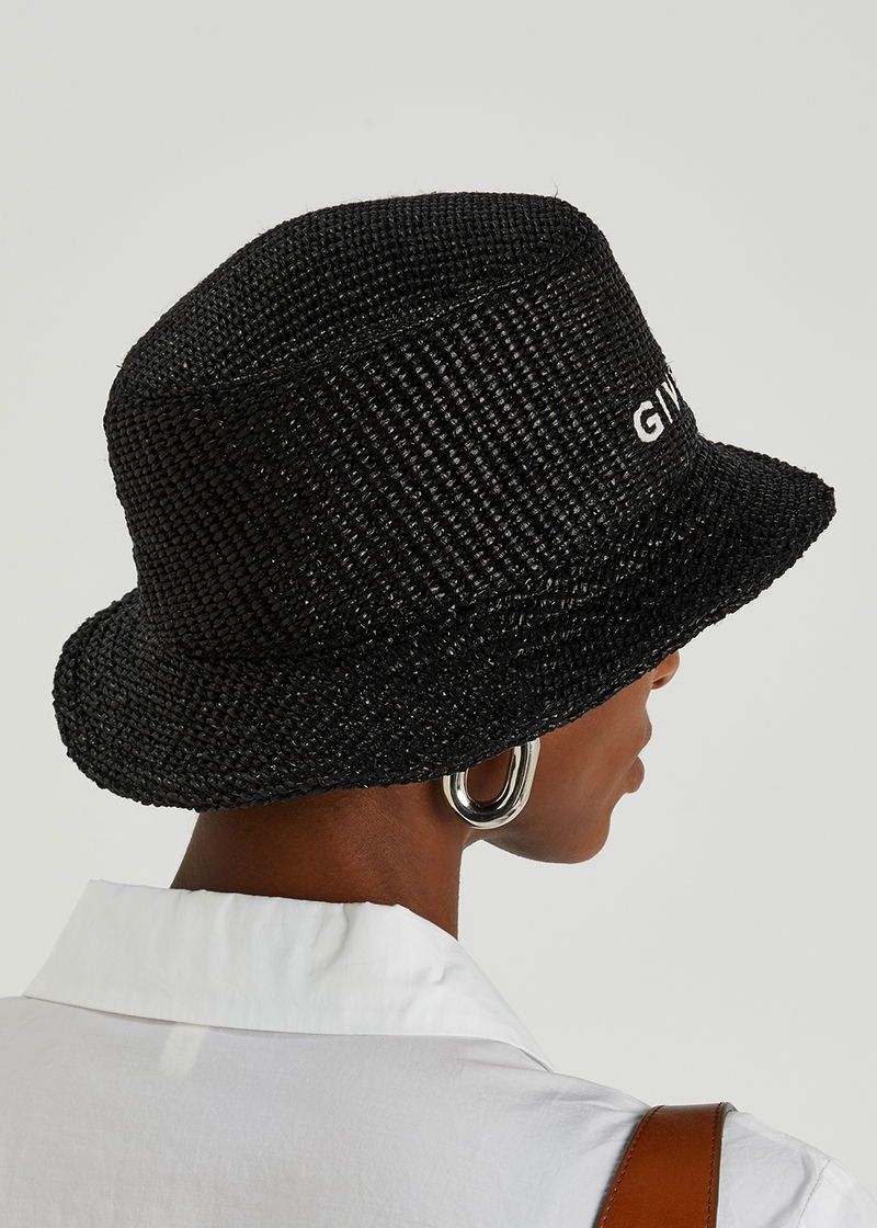 Givenchy givenchy bucket hat in woven black coated paper 57 Size ONE SIZE - 11 Thumbnail