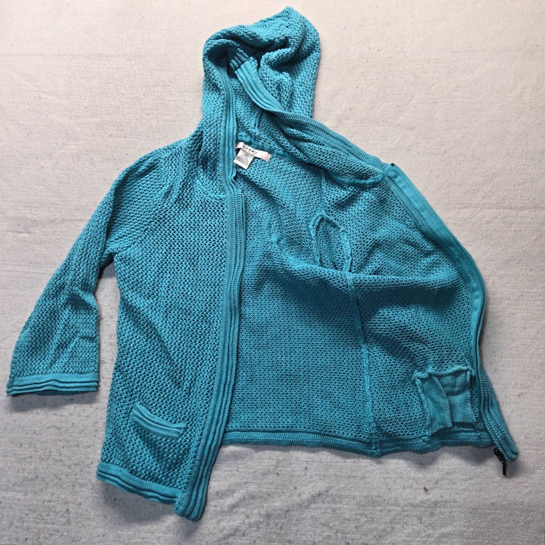 Vintage VINTAGE Jenni Women's Sweatshirt Hoodie Pullover S Small Blue Cotton Knit Casual Modern Size S / US 4 / IT 40 - 5 Thumbnail