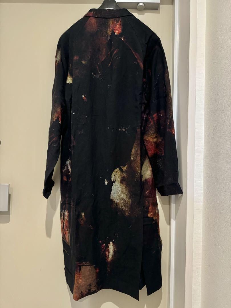 Yohji Yamamoto YOHJI YAMAMOTO pour homme24ss print long coat Size US L / EU 52-54 / 3 - 3 Thumbnail