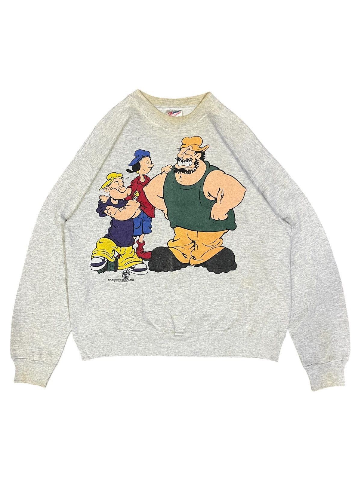 Cartoon Network Vintage 1993 Popeye Olive Oyl Brutus Hip Hop Crewneck Size US L / EU 52-54 / 3 - 1 Thumbnail