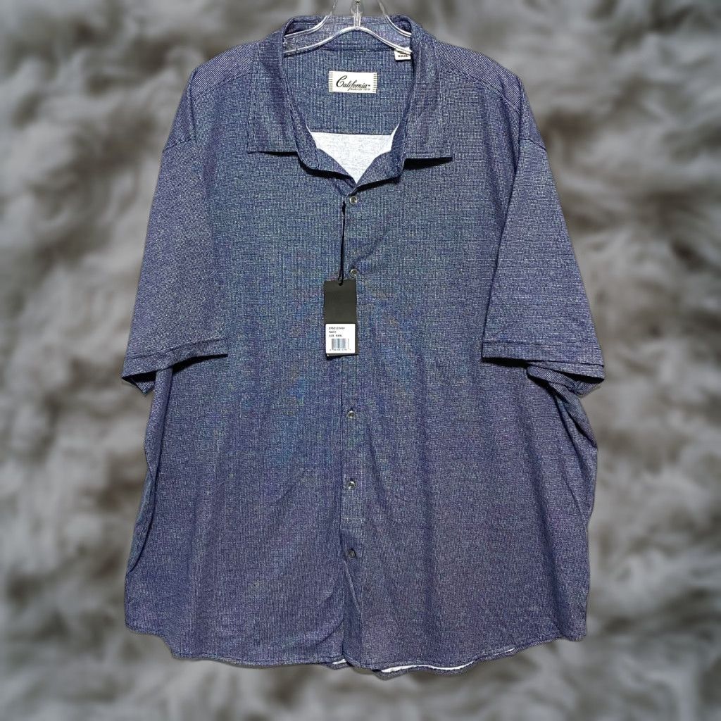 CO VINTAGE California Shirt Co Navy/Blue Button-Up Shirt Men 3XL NWT Geometric Nautical Preppy Casual Workwear Shirt Size US XXL / EU 58 / 5 - 1 Thumbnail