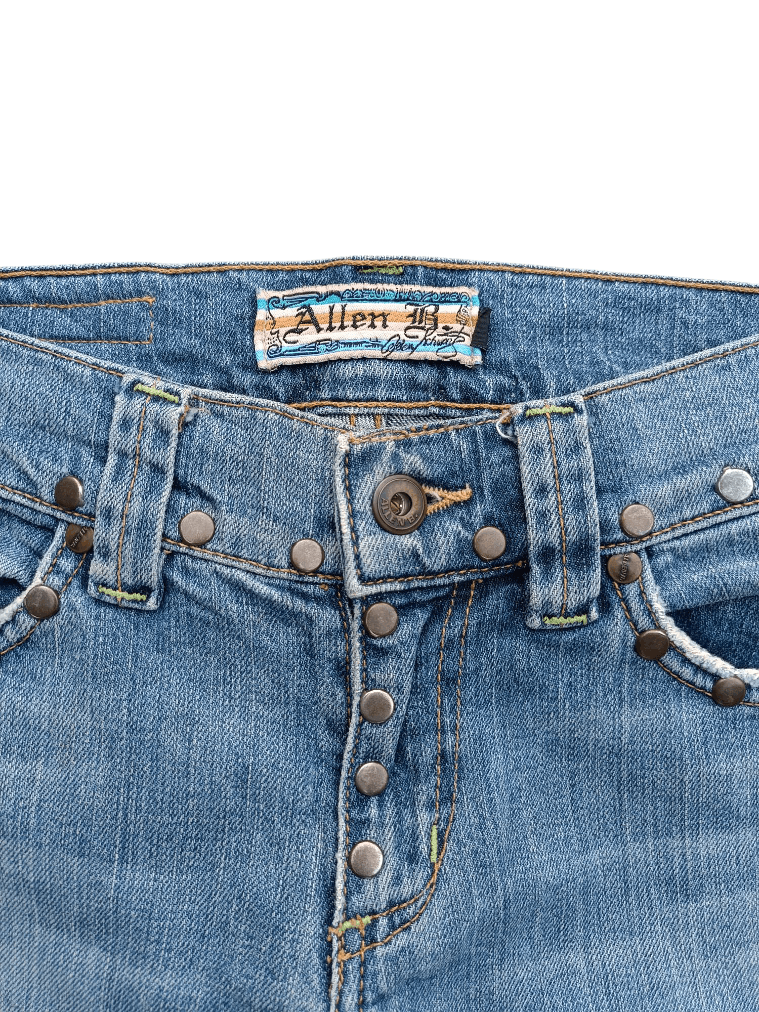 Other FLARED Allen B. Distresed Embroidered Rare Design Jeans E233 Size 26" / US 2 / IT 38 - 5 Thumbnail