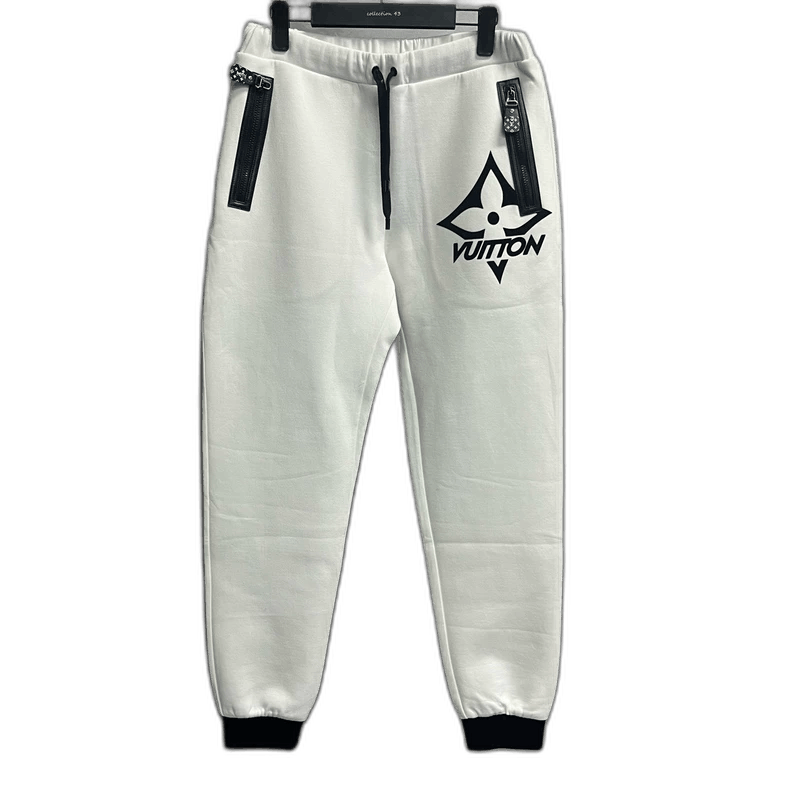 Louis Vuitton Louis Vuitton White Drawstring Knit Jogging Pants Size US 30 / EU 46 - 1 Thumbnail