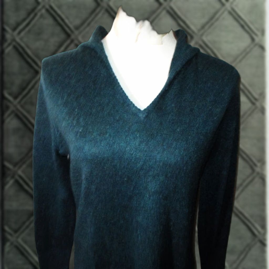 Royal Robbins ROYAL ROBBINS Teal Green Merino Wool Hooded Sweater Women's S Size S / US 4 / IT 40 - 1 Thumbnail