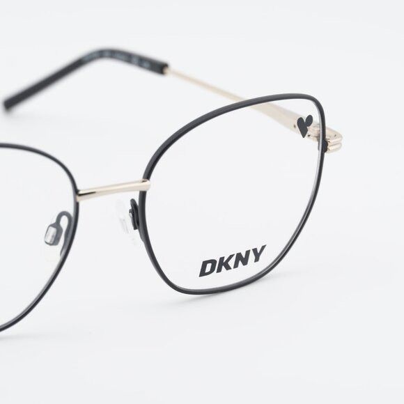 DKNY DKNY DK1034 001 Eyeglasses Black/Gold 51mm Square Frame Size ONE SIZE - 6 Thumbnail