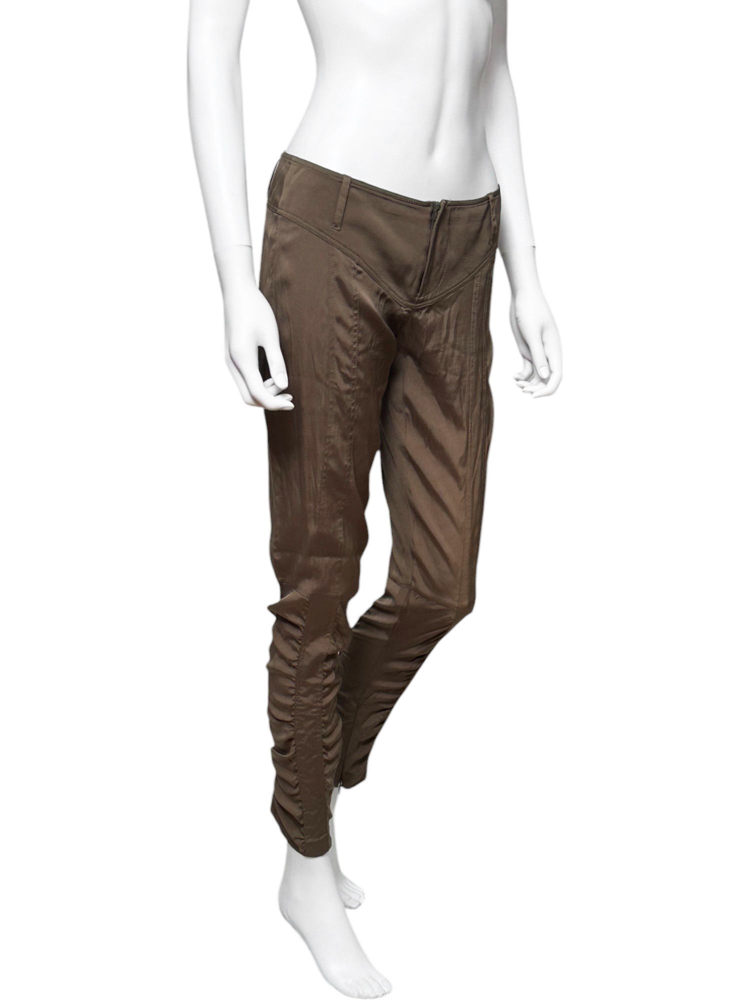 Gucci × Tom Ford Gucci by Tom Ford S/S 2004 Silk Brown Pants Size 27" / US 4 / IT 40 - 3 Thumbnail