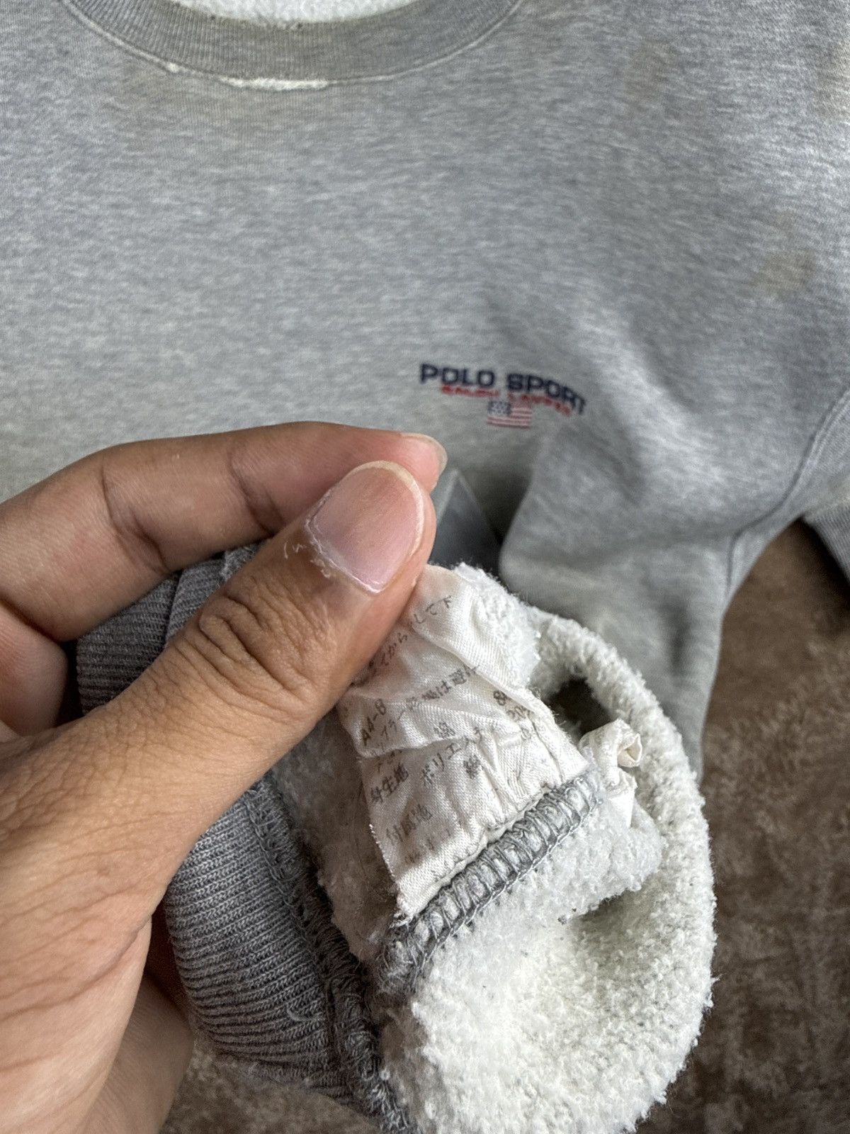 Polo Ralph Lauren Vtg Polo Sport Ralph Lauren Crew Distressed Style 90s Rare Size US M / EU 48-50 / 2 - 9 Thumbnail