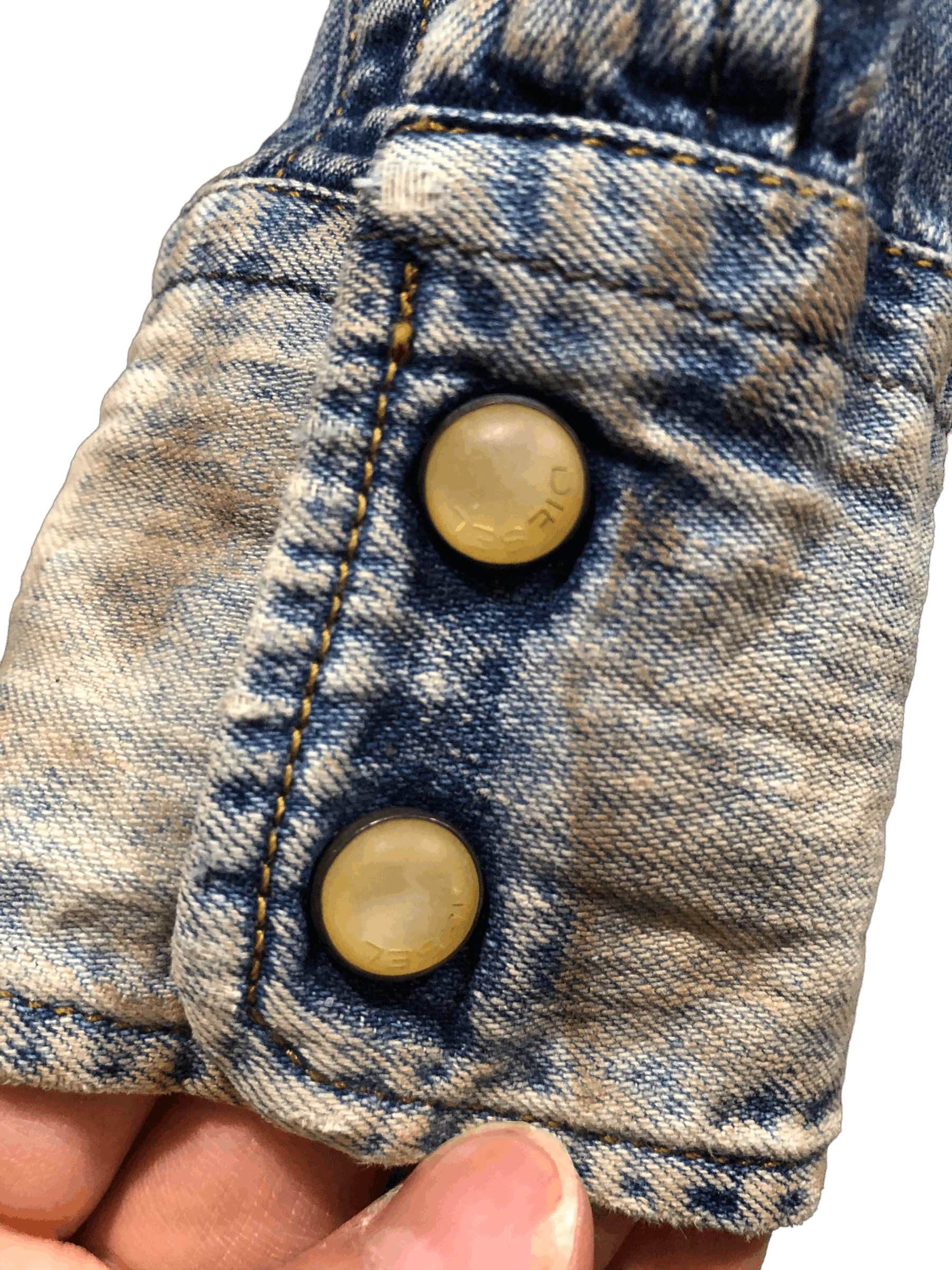 Diesel Vintage Diesel Industry Paint Splattered Denim Western Shirt Size US S / EU 44-46 / 1 - 11 Thumbnail