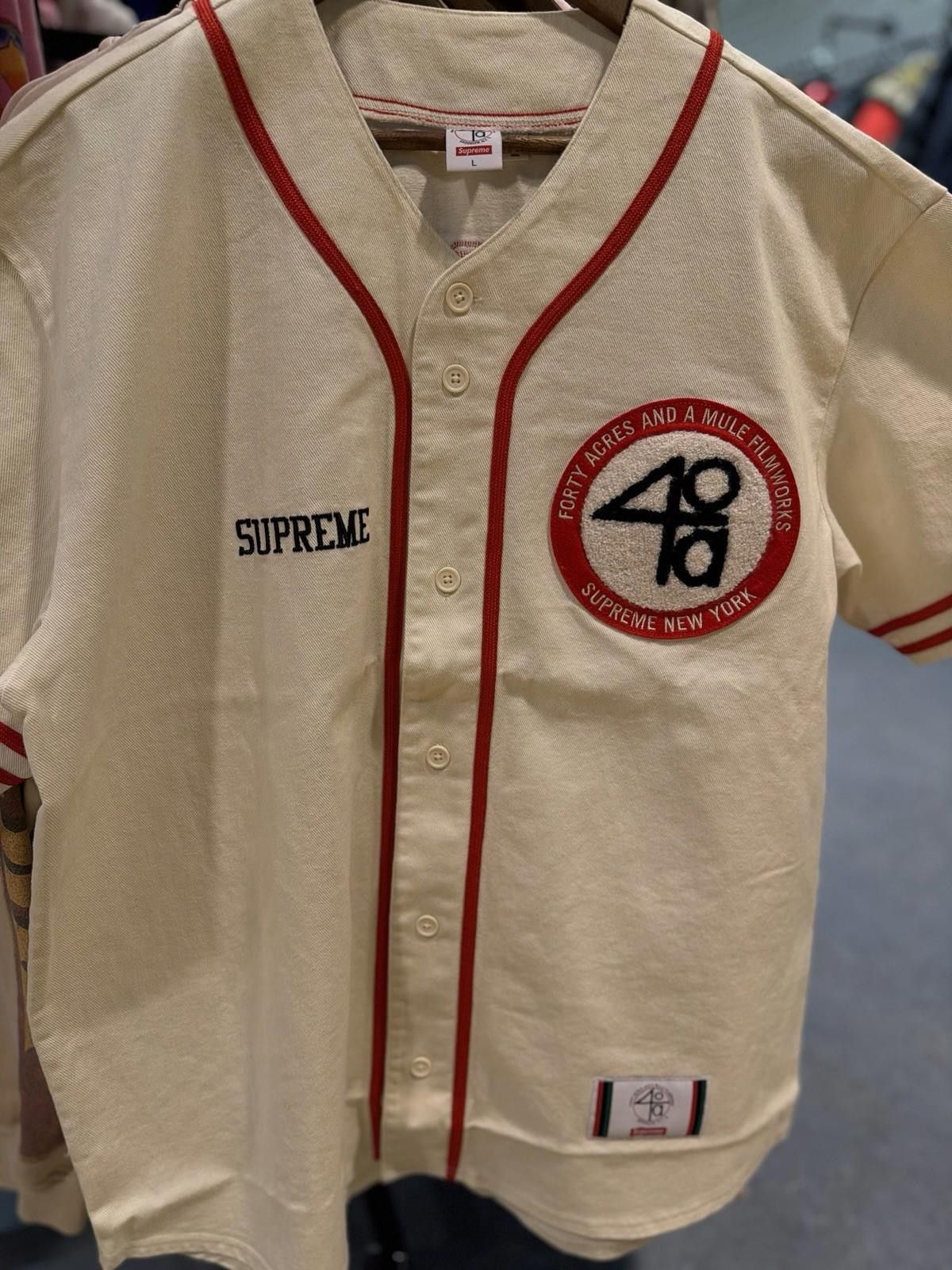 Supreme Supreme 40 Acres Twill Baseball Jersey L Brand New Large Size US L / EU 52-54 / 3 - 4 Thumbnail