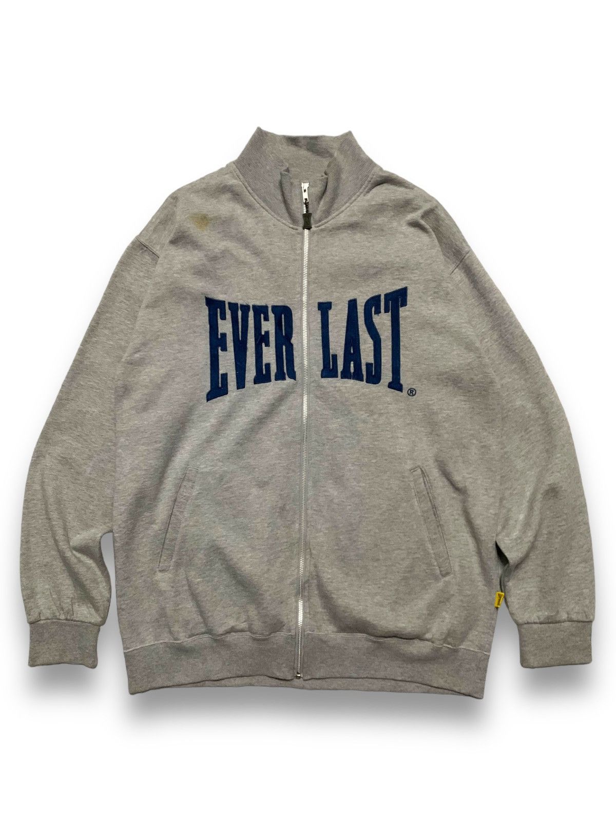 image of Archival Clothing x Everlast Vintage Everlast Spell Out Logo Embroidery Sweatshirt in Grey (Size La