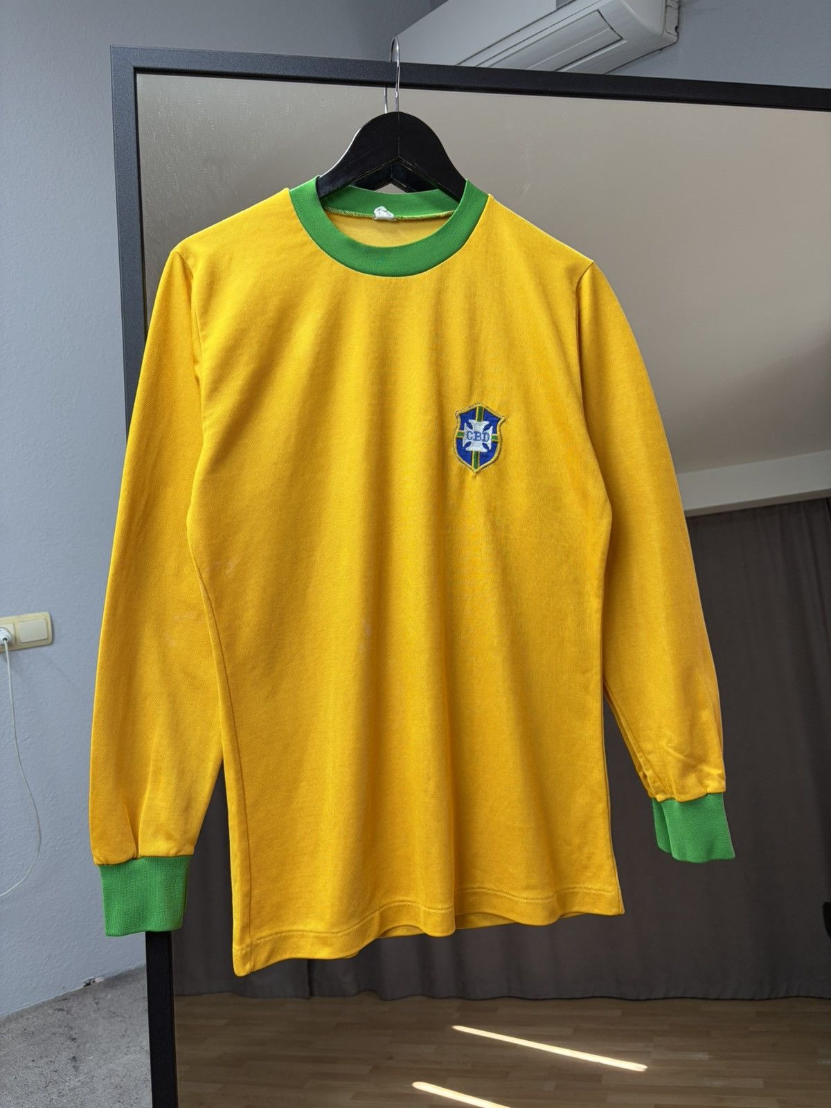 Erima Vintage Erima Brazil Long Sleeve Jersey 1980s Football Shirt Size US M / EU 48-50 / 2 - 18 Thumbnail