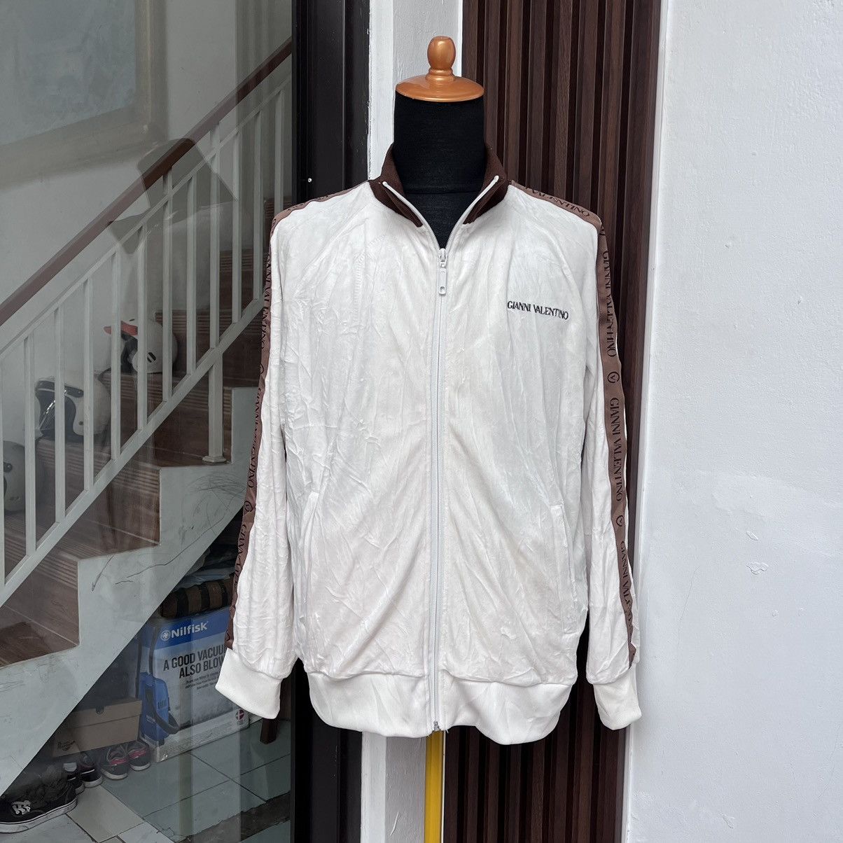 Gianni Valentino × Valentino 💸BINDING💸 2000s Gianni Valentino Tracktop Jacket Full Taped Size US M / EU 48-50 / 2 - 1 Thumbnail