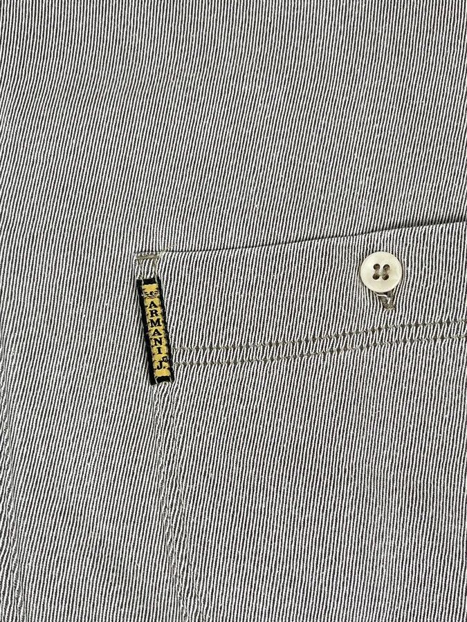 Armani 1990s Armani Khaki Grey Shirt Size US M / EU 48-50 / 2 - 11 Thumbnail