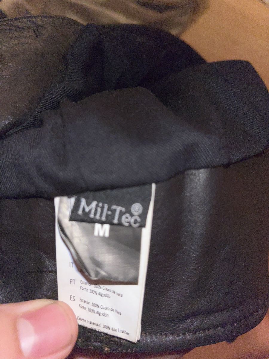 Leather Vintage Leather Military Hat Size 34 - 4 Thumbnail