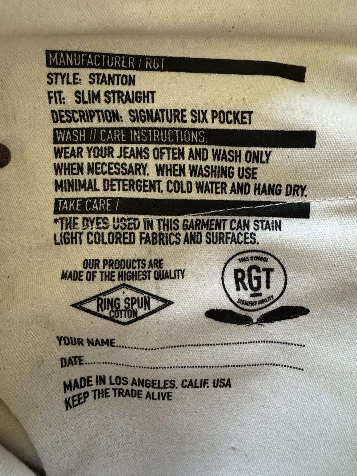 Rogue Territory RGT Ecru Stanton Size 31 Size US 31 - 12 Thumbnail
