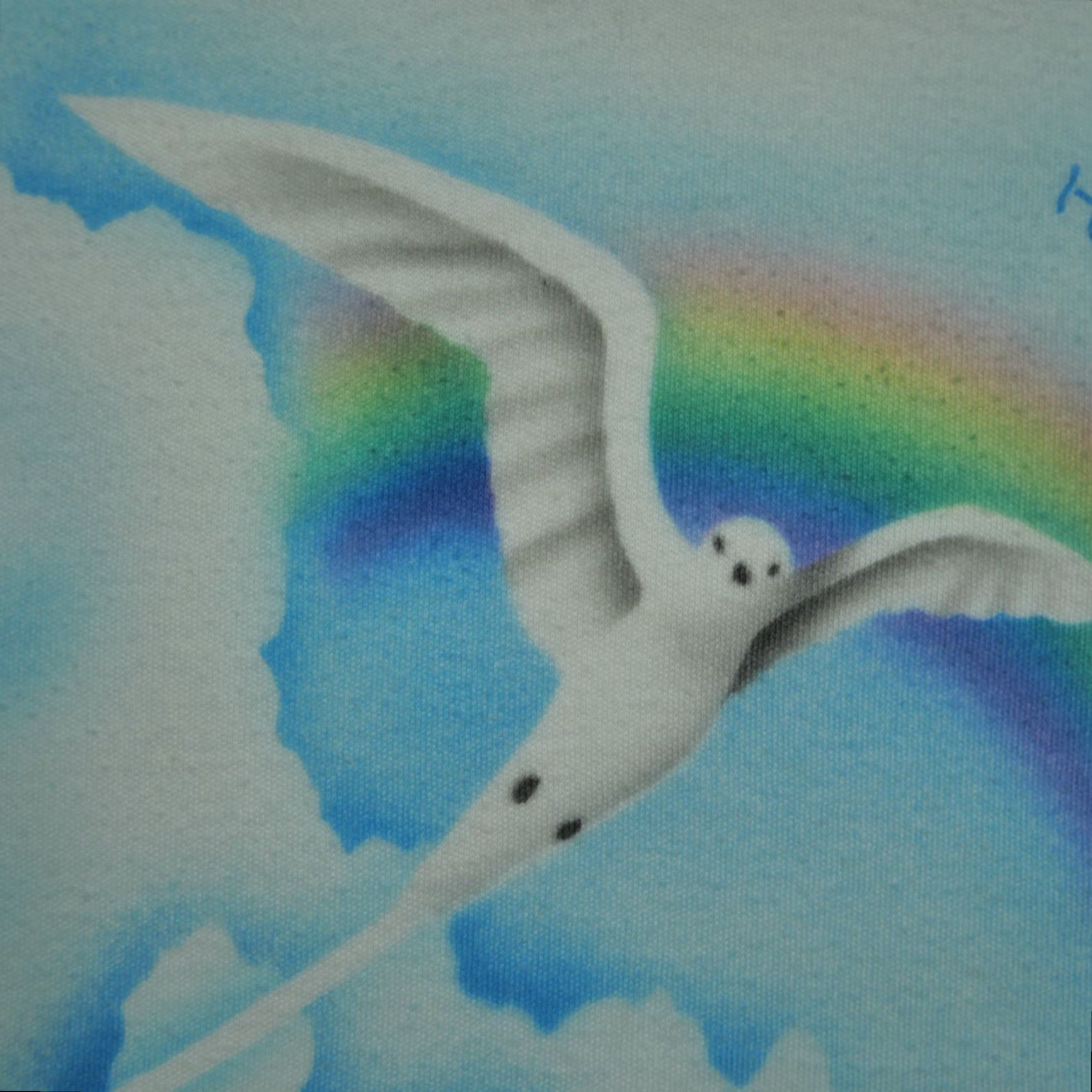 Rainbow VINTAGE Hawaii T Shirt Womens Medium White Rainbow Dove Kauai 70s Shirt Womens M White Rainbow Dove 70s Size M / US 6-8 / IT 42-44 - 3 Thumbnail