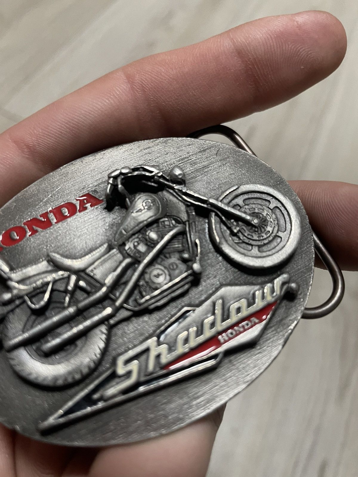Honda Vintage 90s Honda Shadow 1100 Motorcycle Belt Buckle Moto Size ONE SIZE - 4 Thumbnail