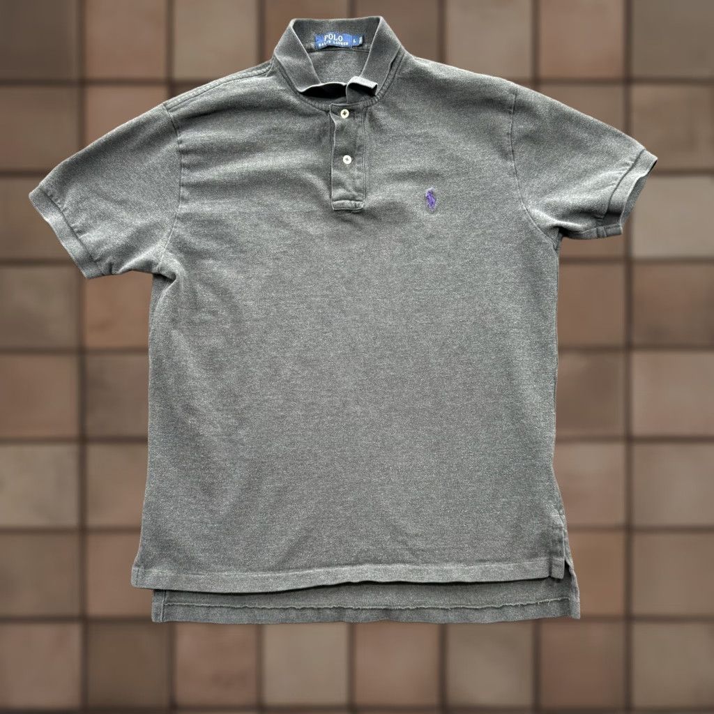 Ralph Lauren VINTAGE Polo Ralph Lauren Polo Shirt Men L Gray Cotton Golf Preppy Casual Size US L / EU 52-54 / 3 - 1 Thumbnail