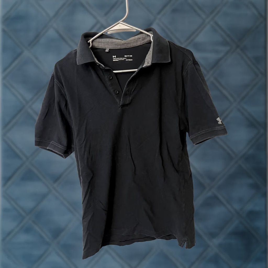 Under Armour Under armour Mens S Black BUTTON POLO SIZE Solid Size US S / EU 44-46 / 1 - 1 Thumbnail