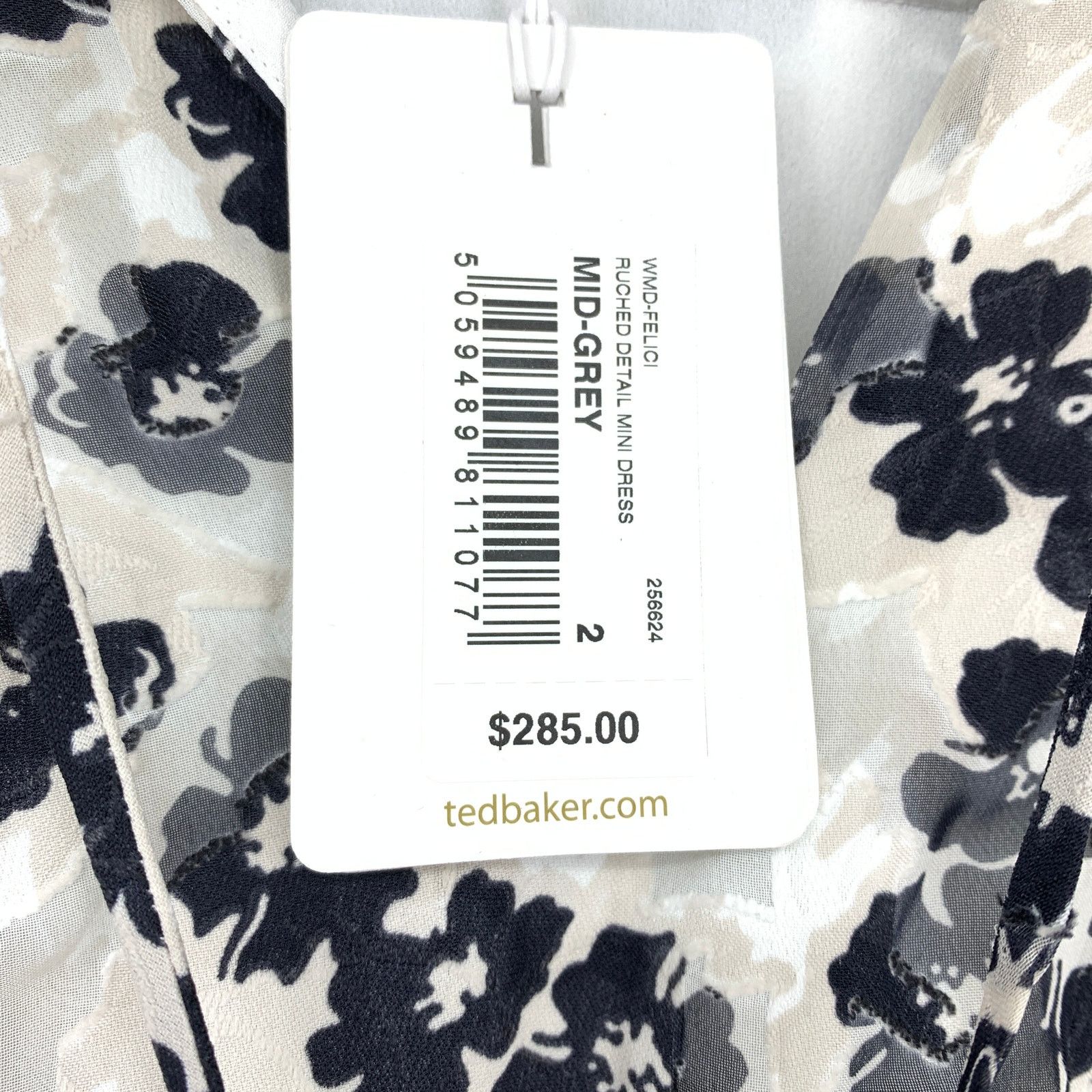 Ted Baker Ted Baker Ruched Detail Mini Dress Sz 2 US 6 Black Gray NEW Size M / US 6-8 / IT 42-44 - 6 Thumbnail
