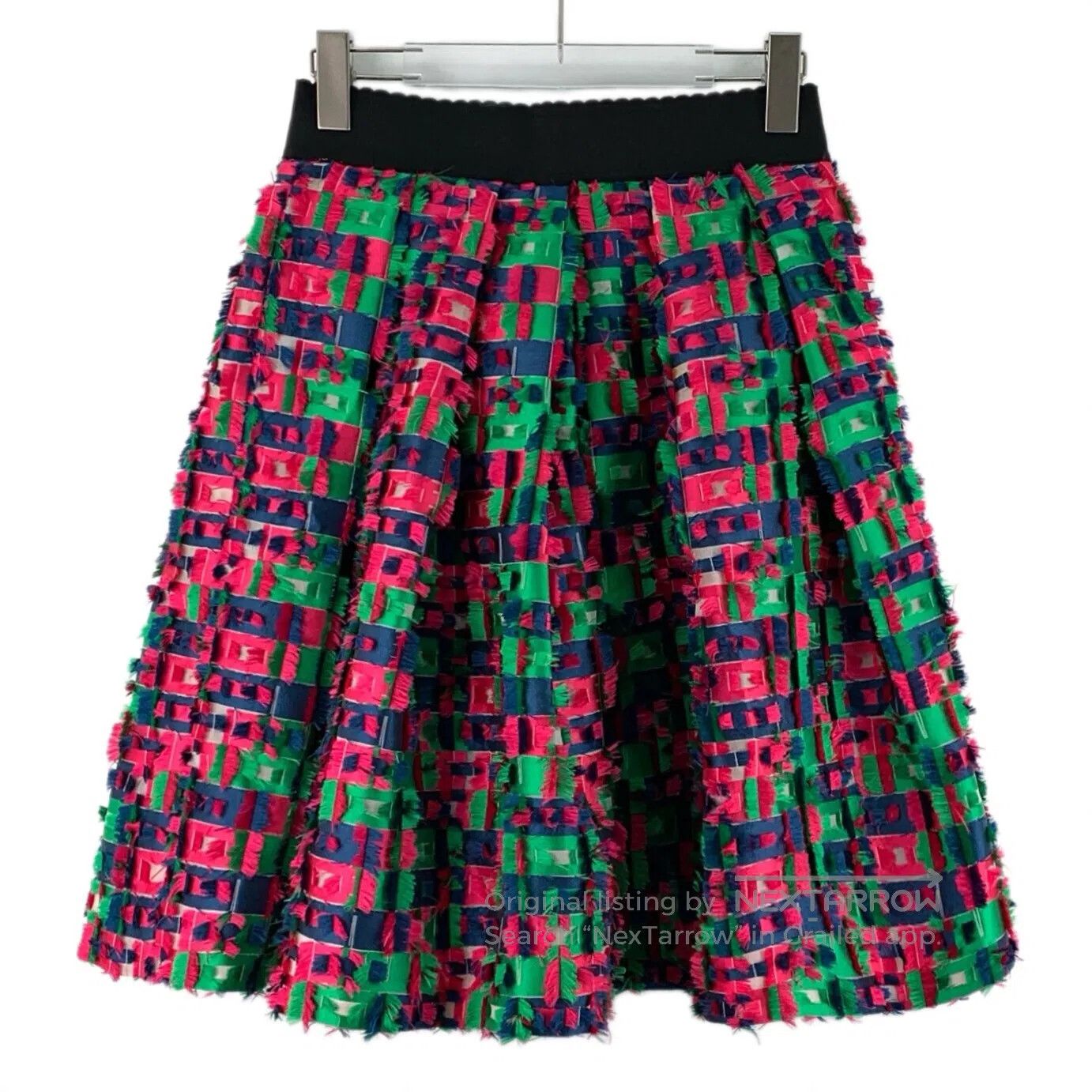 Dolce & Gabbana Dolce Gabbana Color block check satin fringed casual half Size 39" - 1 Thumbnail