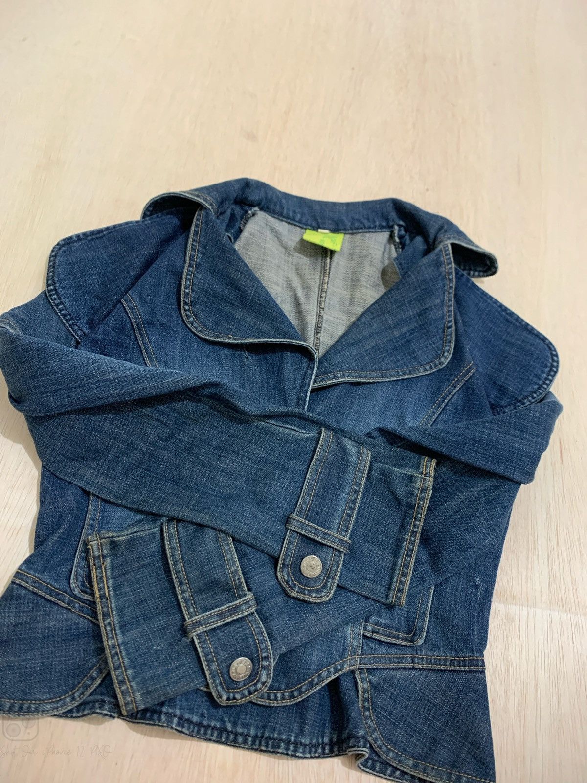 14th Addiction × 20471120 × Japanese Brand Mango Goa Style Womens Denim Jacket Size S / US 4 / IT 40 - 2 Thumbnail