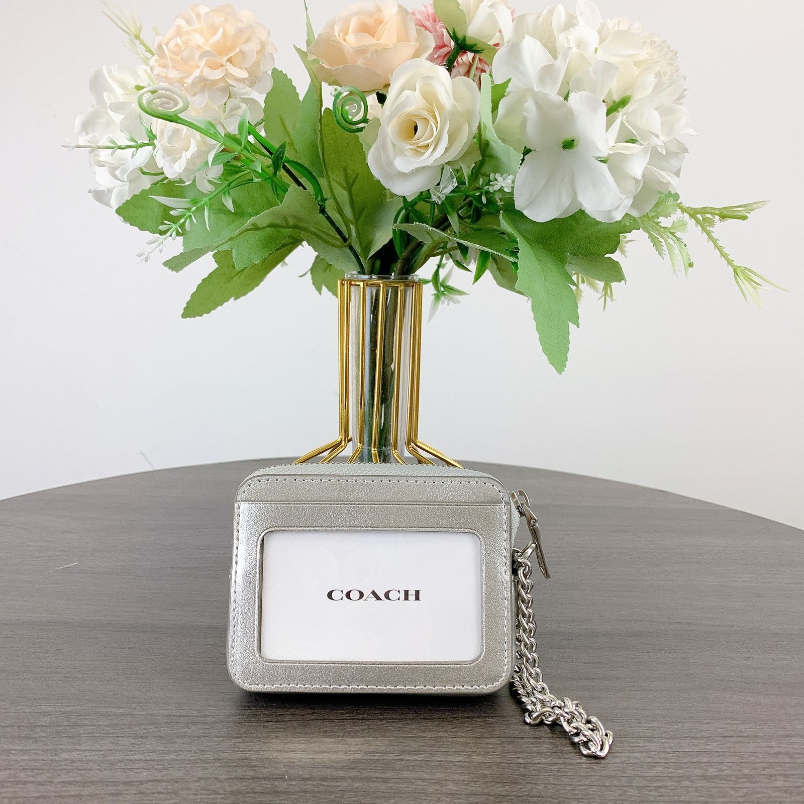 Coach Coach CW890 Zip Card Case IN LIGHT SILVER Size ONE SIZE - 4 Thumbnail