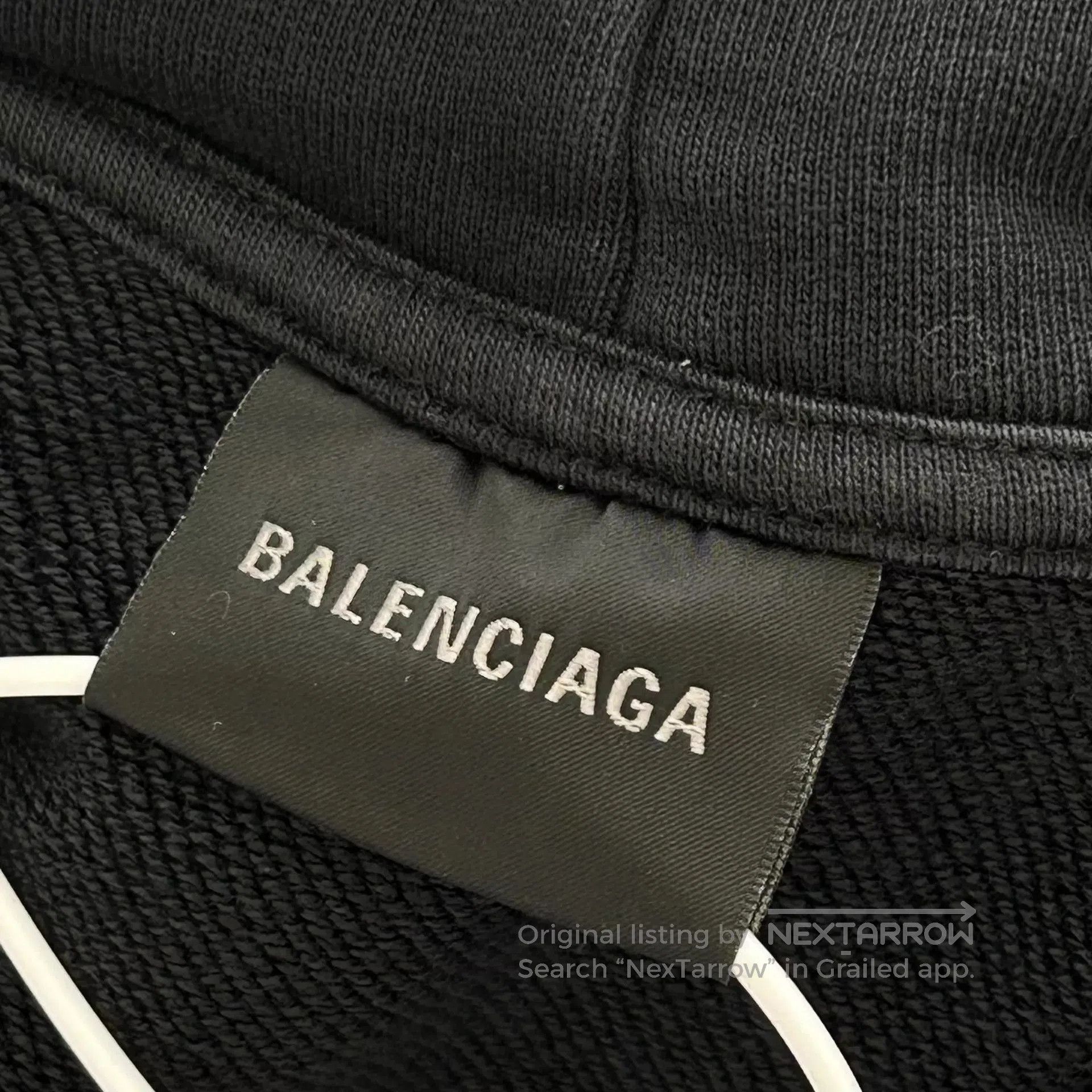 Balenciaga Black Graphic Print Hoodie with Hood and Pocket. Size US S / EU 44-46 / 1 - 3 Thumbnail