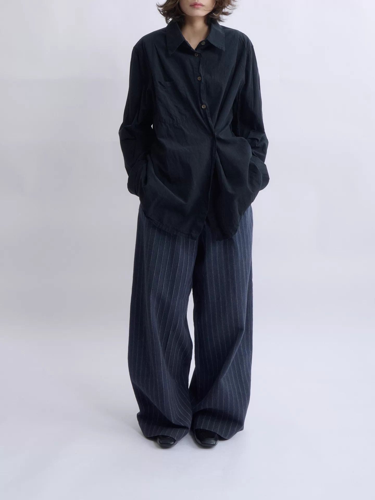 Our Legacy OUR LEGACY Machine Shirt Oversized Black Overlap Collar Size S / US 4 / IT 40 - 1 Thumbnail