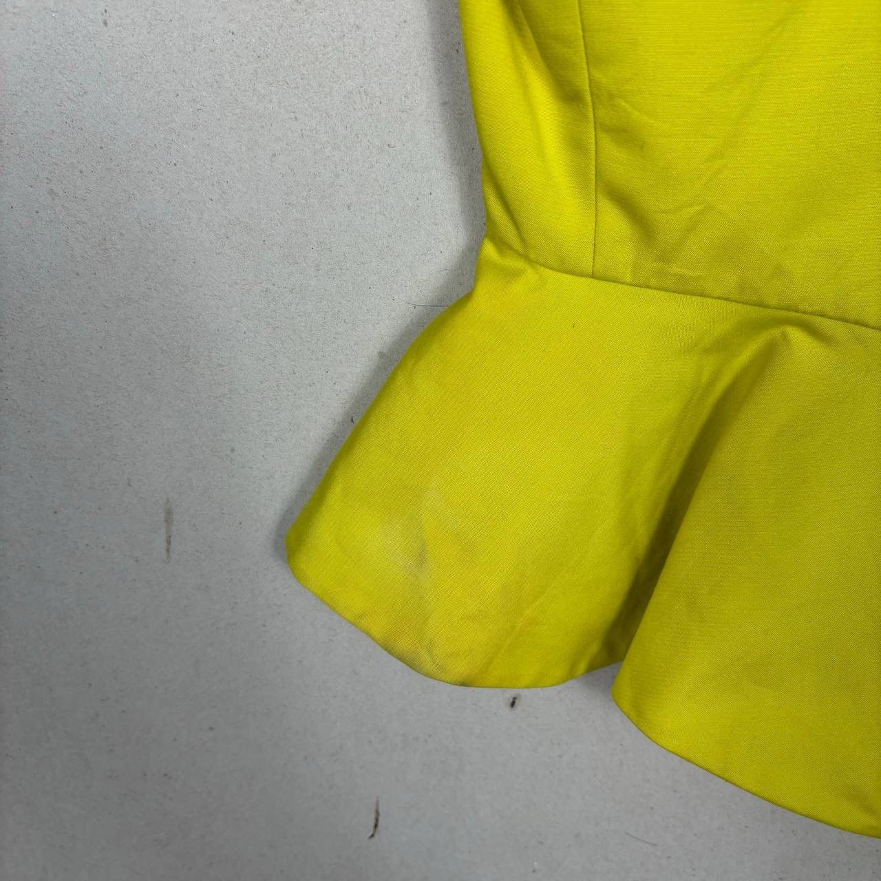 Yves Saint Laurent Vintage YSL Yellow Peplum Blazer Jacket 80s 90s M Size M / US 6-8 / IT 42-44 - 6 Thumbnail