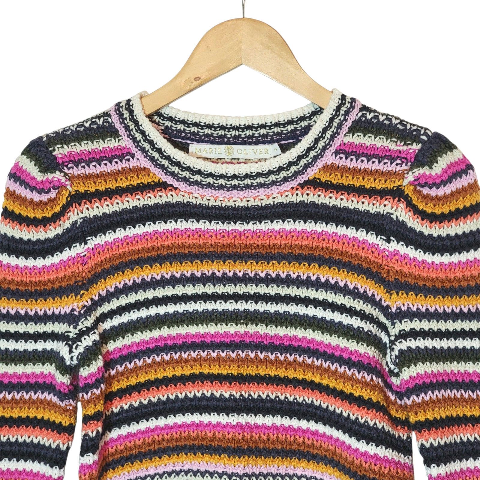 Marie Oliver Marie Oliver Rainbow Stripe Knit Pullover Sweater XS Size XS / US 0-2 / IT 36-38 - 2 Thumbnail