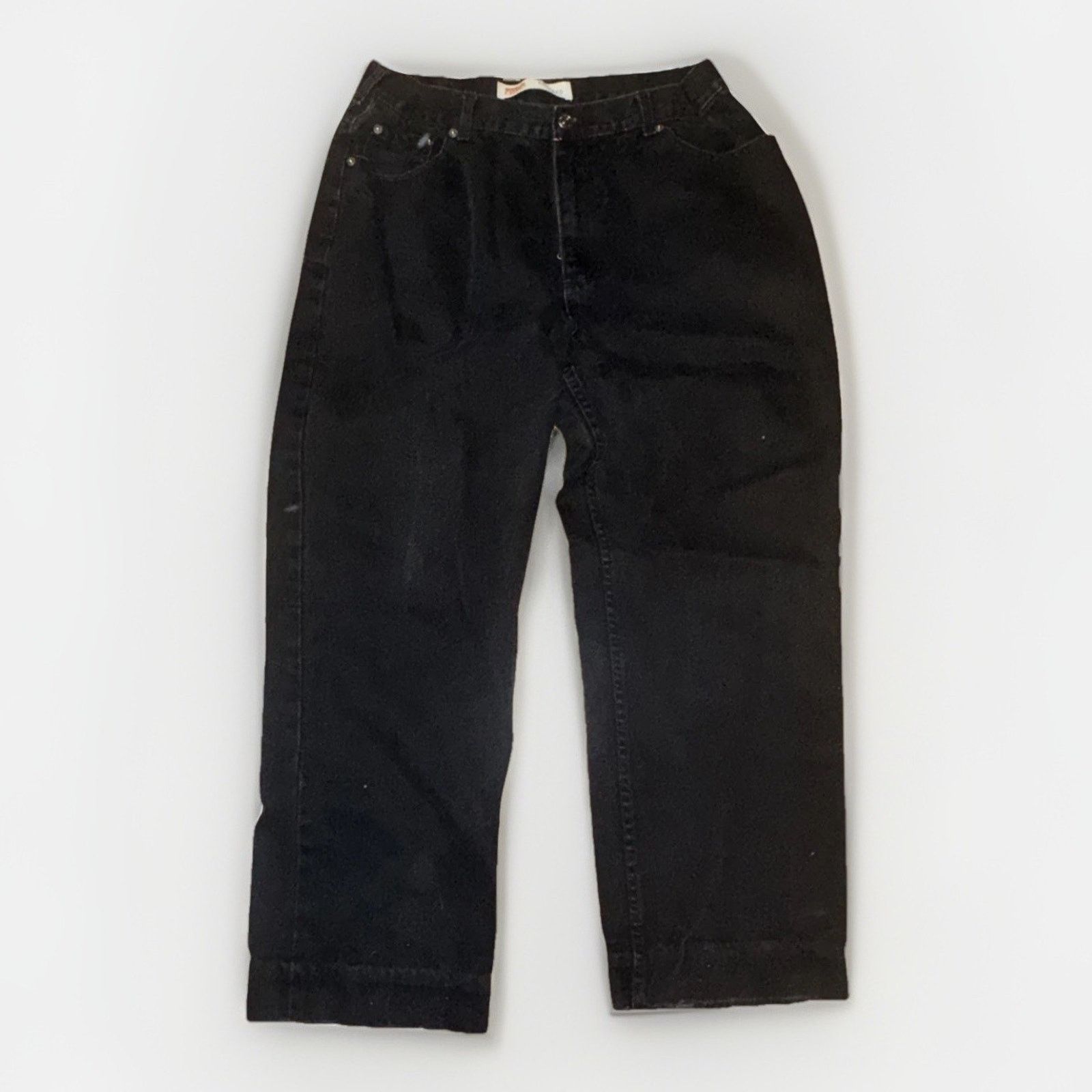 Route 66 × Vintage Route 66 Black Jeans 32x30 Sinched Hemmed 90s Baggy Skater Size US 32 / EU 48 - 1 Thumbnail
