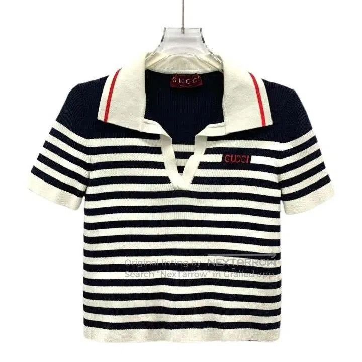Gucci Gucci Colorblock Logo Stripe Cotton Sweater. Size US M / EU 48-50 / 2 - 1 Thumbnail
