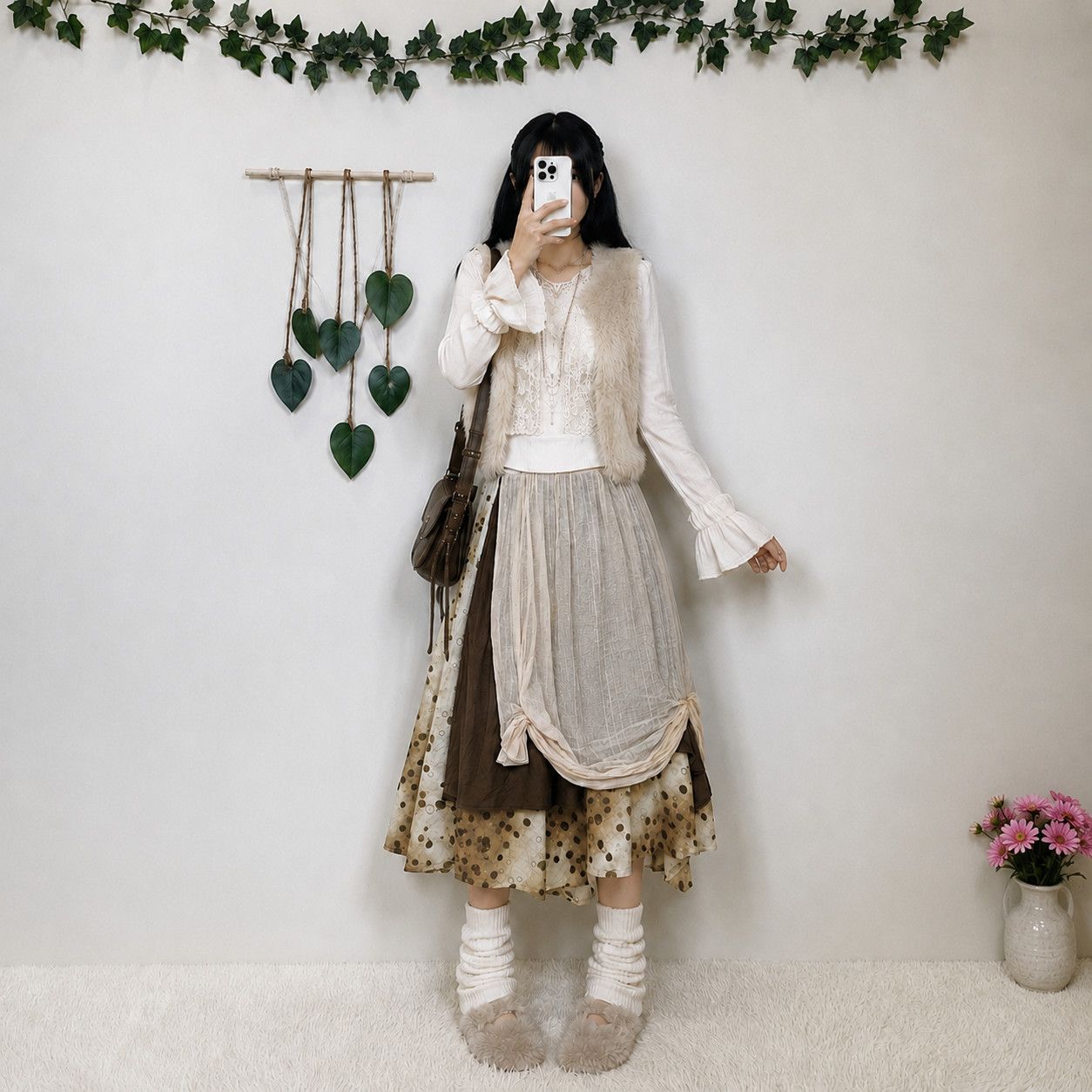 Vintage Japanese Mori Kei Fairy Grunge Layered Skirt Size 26" / US 2 / IT 38 - 1 Thumbnail