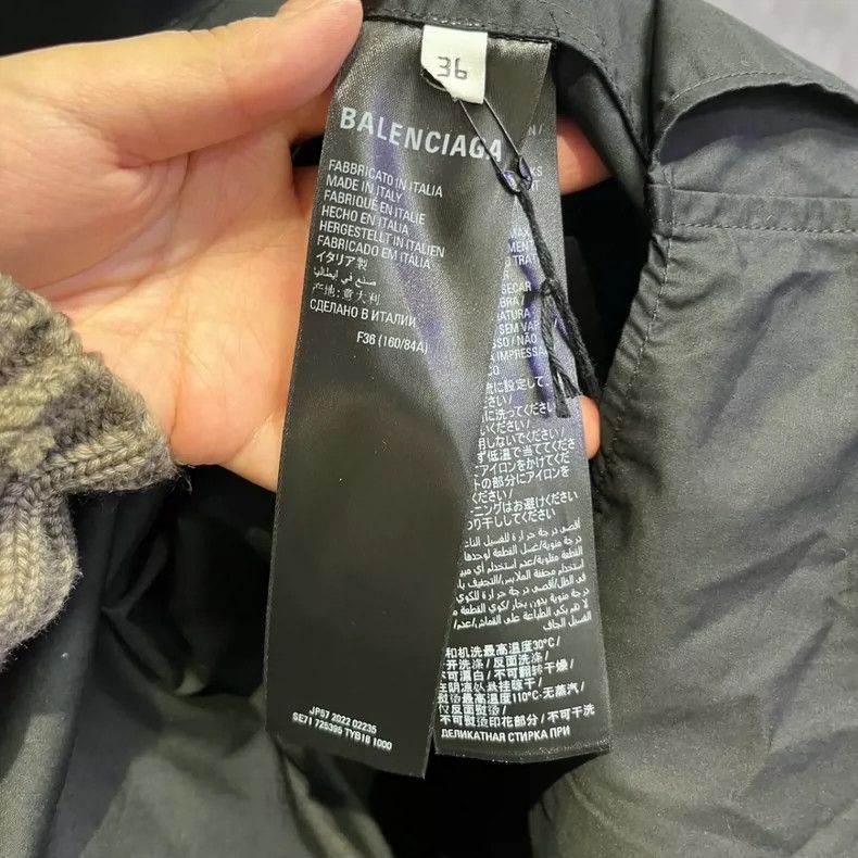 Balenciaga Balenciaga Black Solid Single Breasted Long Sleeve Shirt w Size XS / US 0-2 / IT 36-38 - 6 Thumbnail