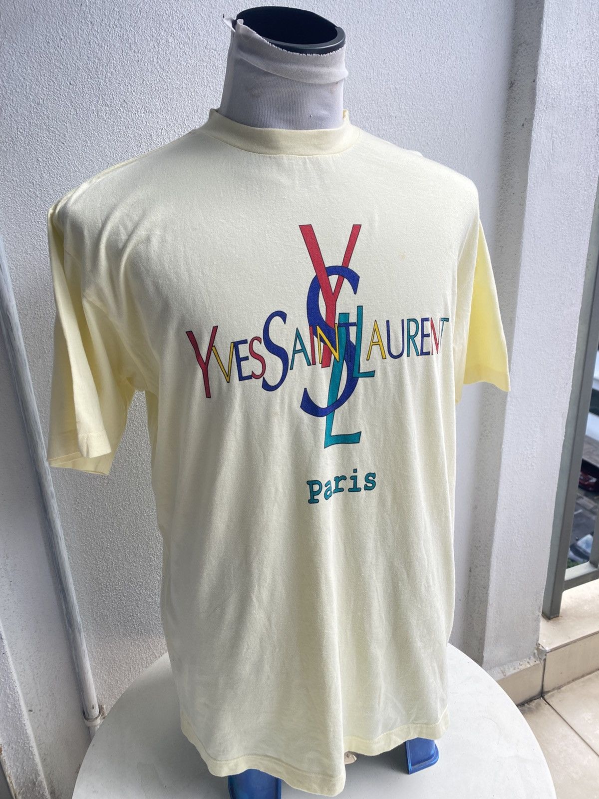 Yves Saint Laurent Vintage YSL Spell out tshirt Size US L / EU 52-54 / 3 - 2 Thumbnail