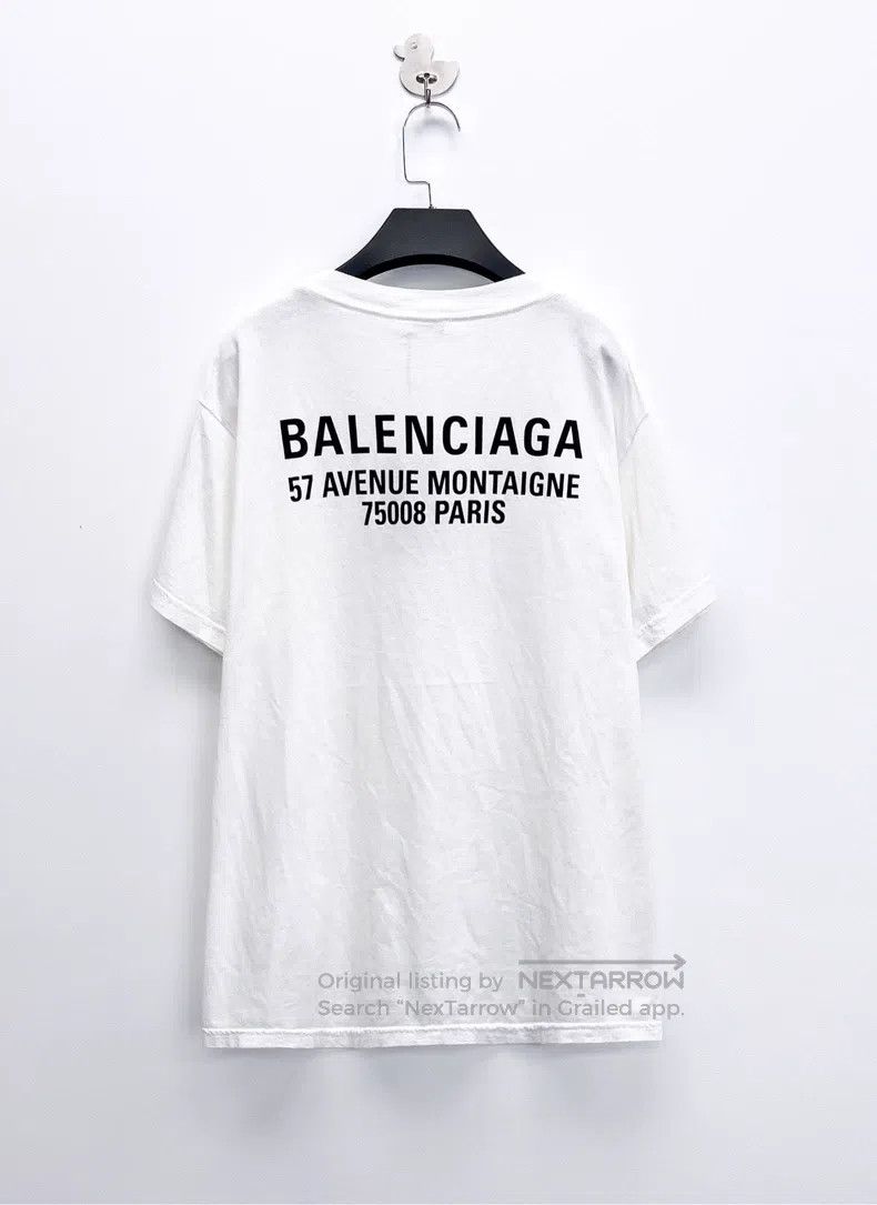 Other Balenciaga White New Logo Back Alphabet Short Sleeve Size US L / EU 52-54 / 3 - 2 Thumbnail
