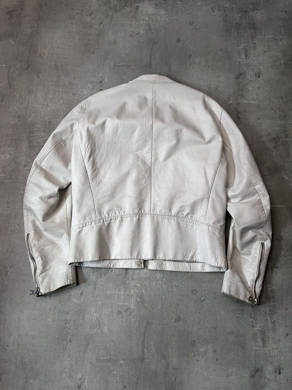 Maison Margiela Maison Margiela S/S 2008 5-zip White Leather Jacket Size US L / EU 52-54 / 3 - 12 Thumbnail